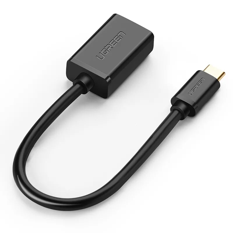 Ugreen 30701 13CM Màu Đen Dây USB Type-C sang USB 3.0 US154