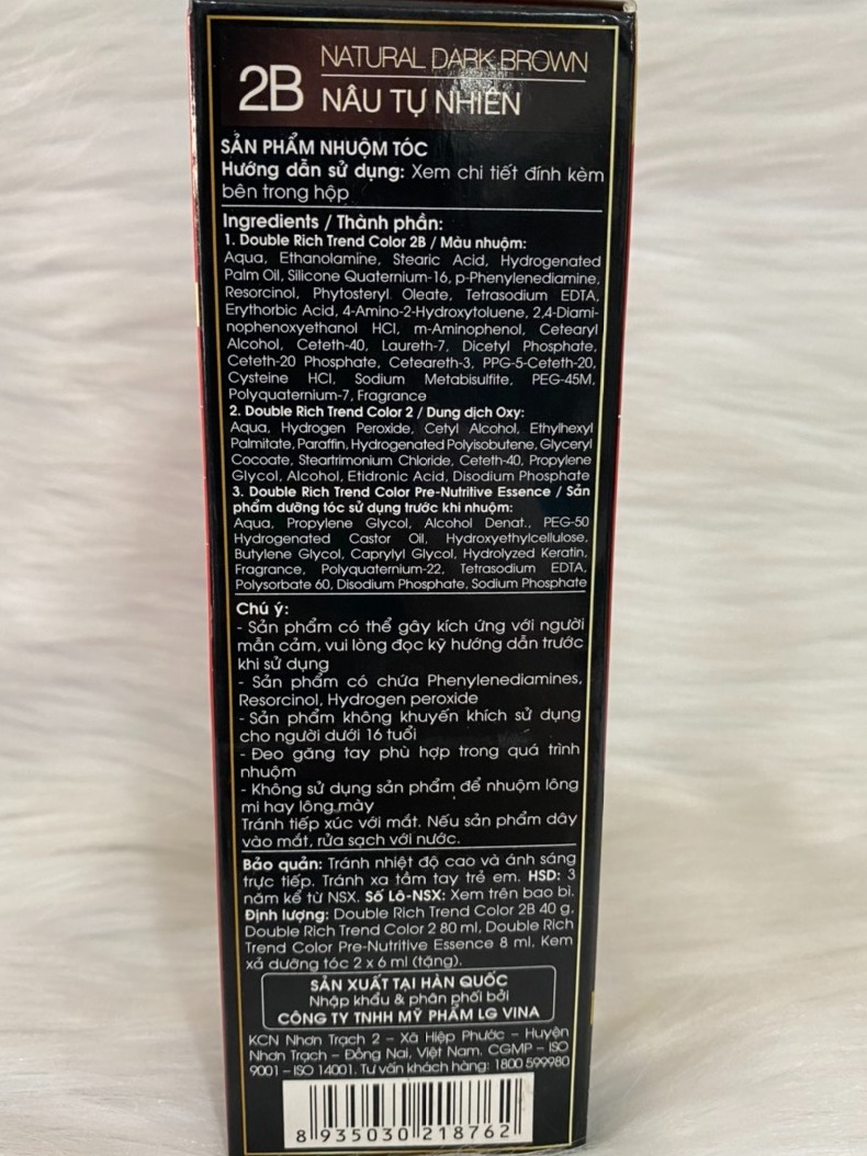 Thuốc Nhuộm Tóc Double Rich 2B Nâu tự nhiên