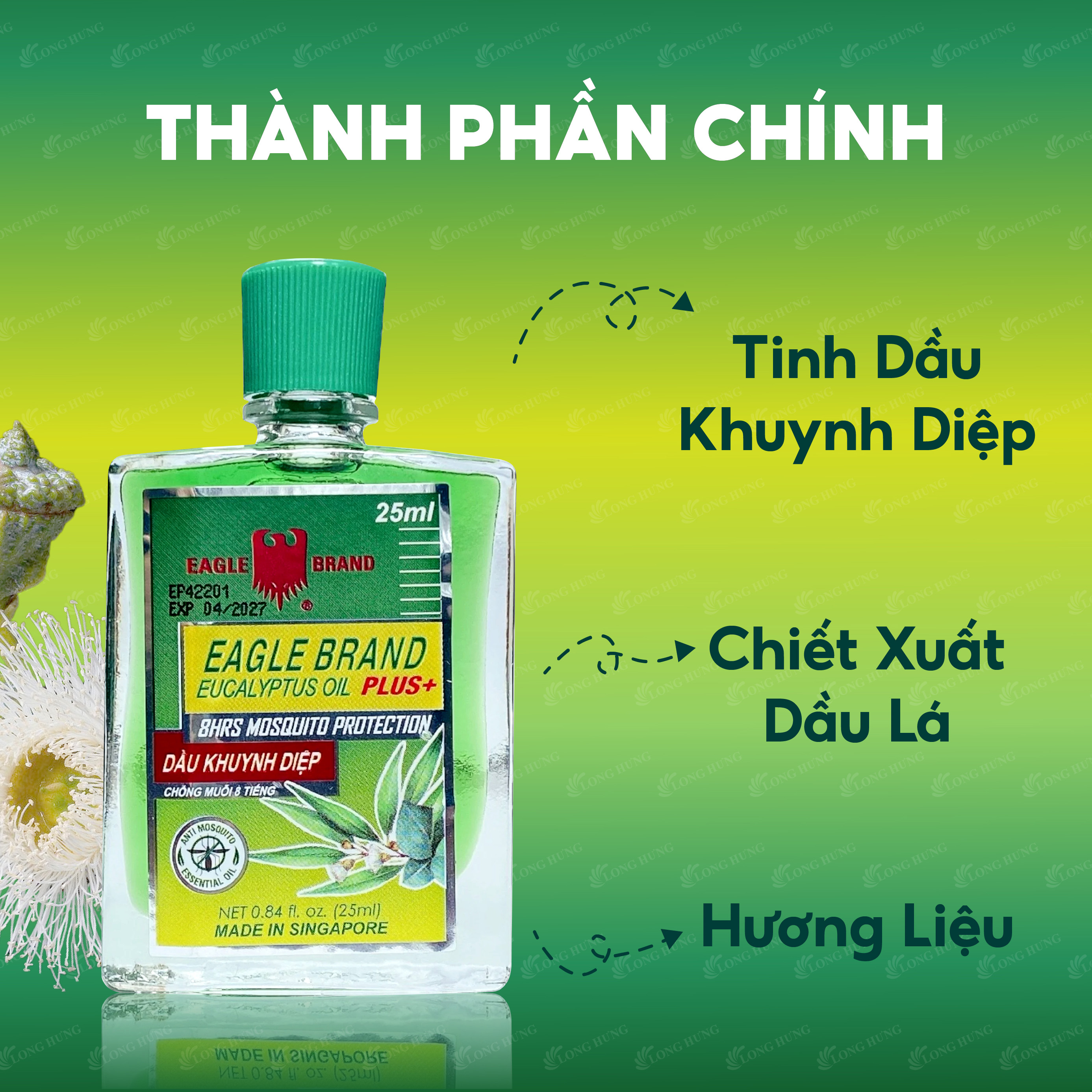 Dầu khuynh diệp con ó Eagle Brand Eucalyptus Oil Plus+ (25ml)