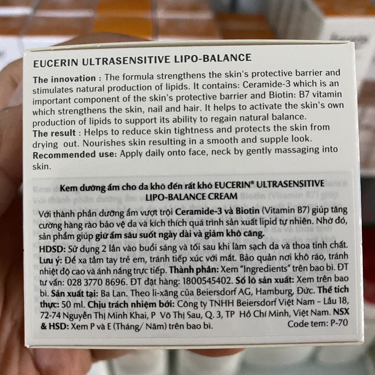 Eucerin Lipo Balance 50ml