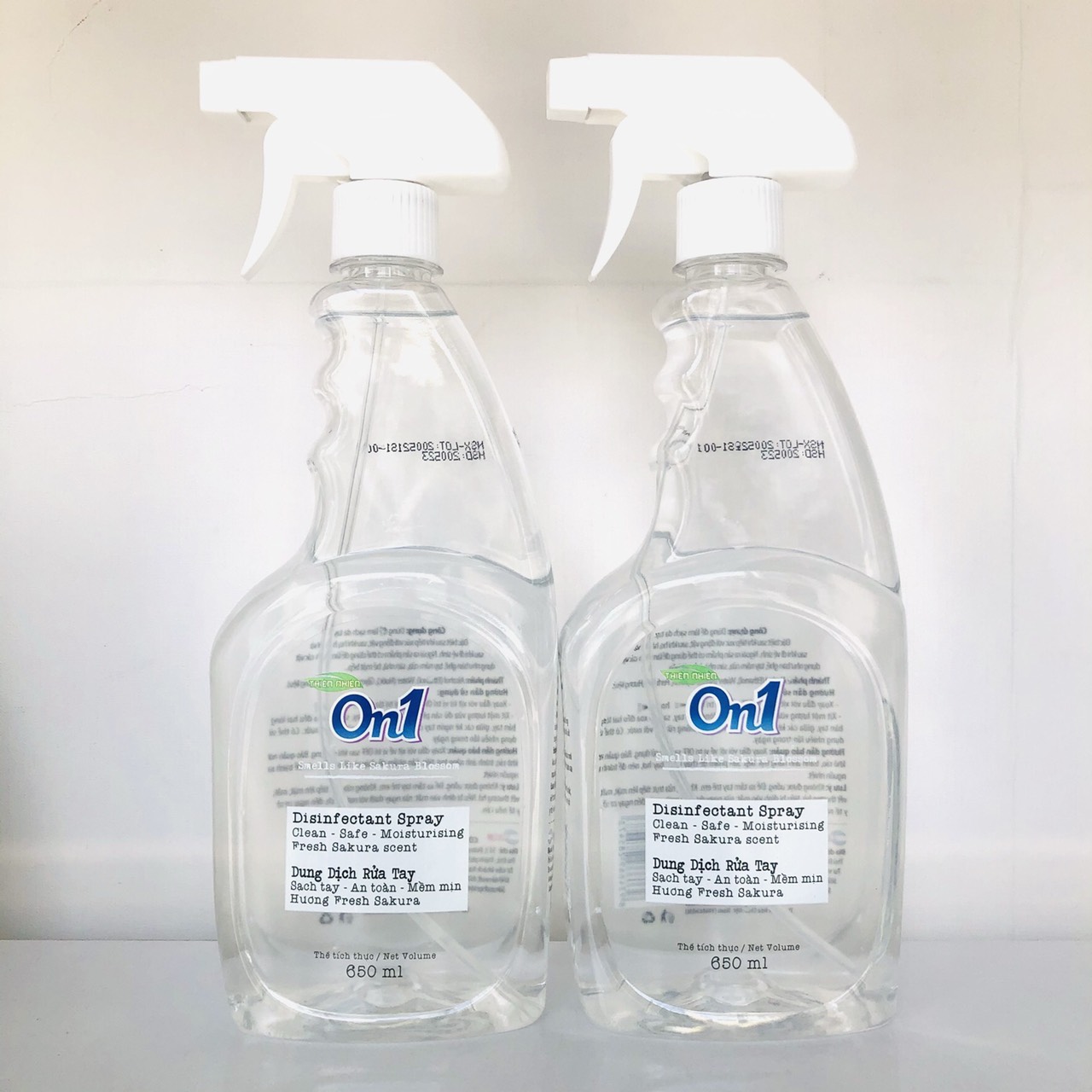 Dung dịch rửa tay và xịt sát khuẩn ON1 650ml