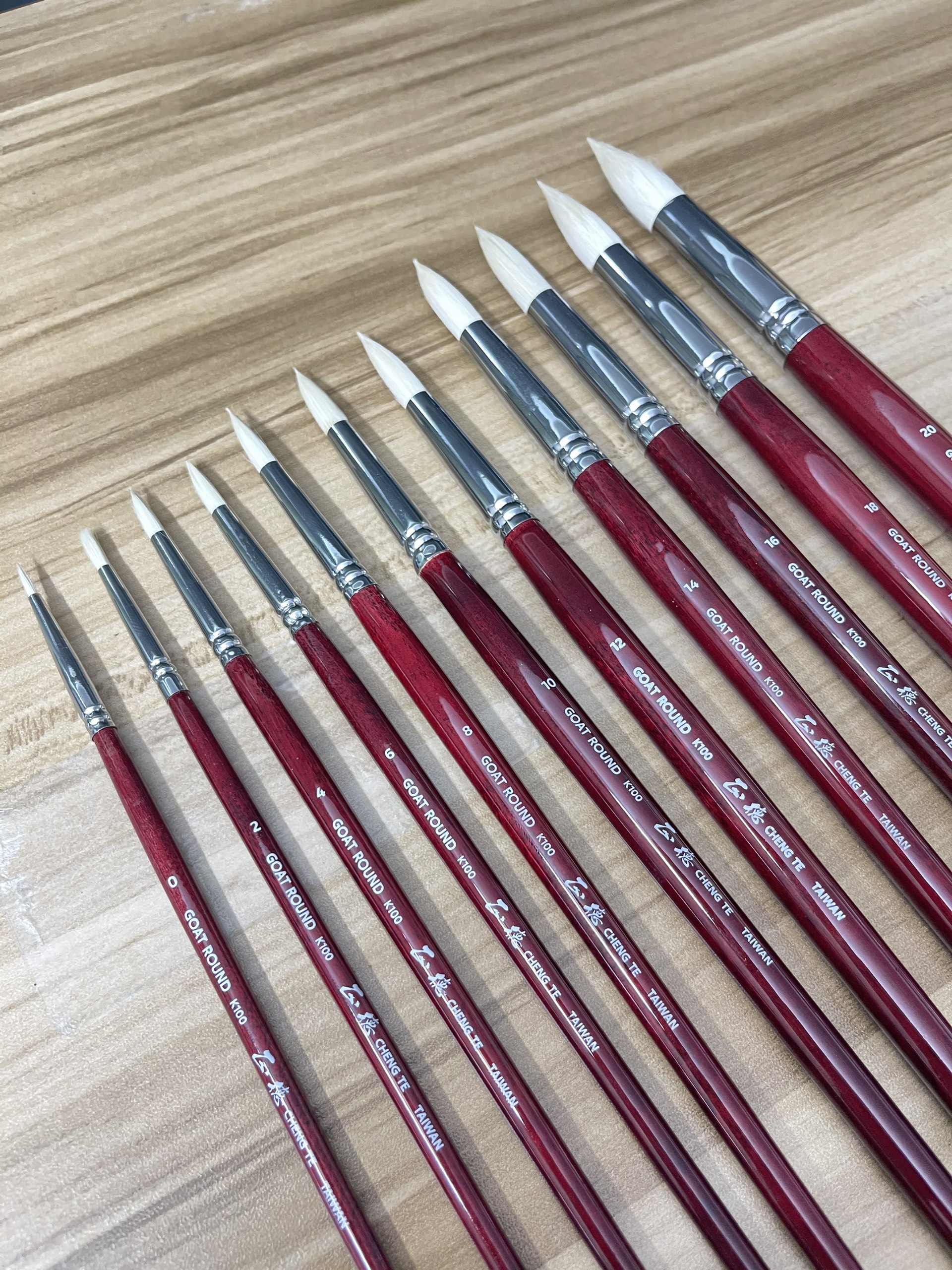 Cọ Tròn/Cọ Nhọn ChengTe Lông Cừu K100 (Cọ Lẻ)