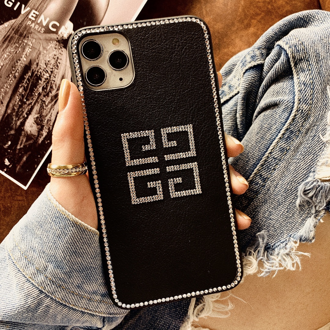 Ốp Lưng Da IMD GG Đính Đá ( Full Viền )