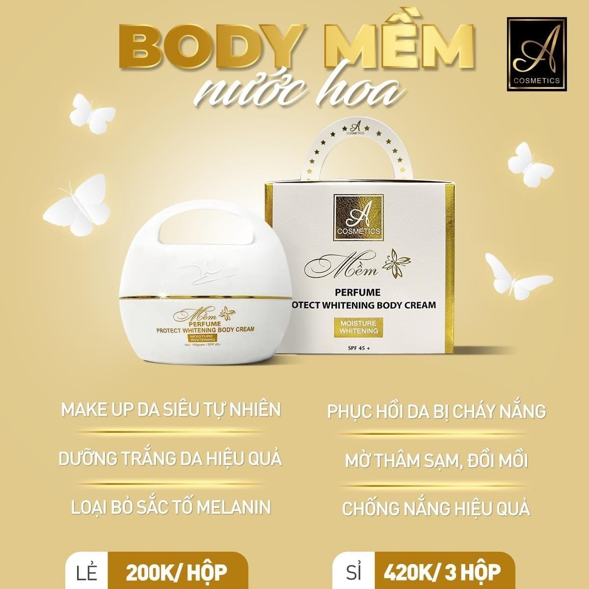 Kem chữ A chính hãng - Mẫu mới [2023] - Kem body mềm nước hoa Phương Anh, kem body A 150gr