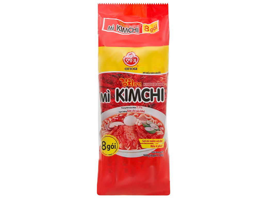 Lốc 8 Gói Mì Kim Chi Ottogi 120g - Hàn Quốc
