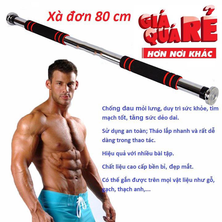 Xà đơn 80 cm-Có thể kéo dài 130cm -Tập xà đơn thường xuyên giúp bạn giảm béo bụng vô cùng hiệu quả, duy trì sức khỏe,kích thích tăng trưởng chiều cao-Sale sốc 50% [ SẢN PHẨM CAO CẤP]