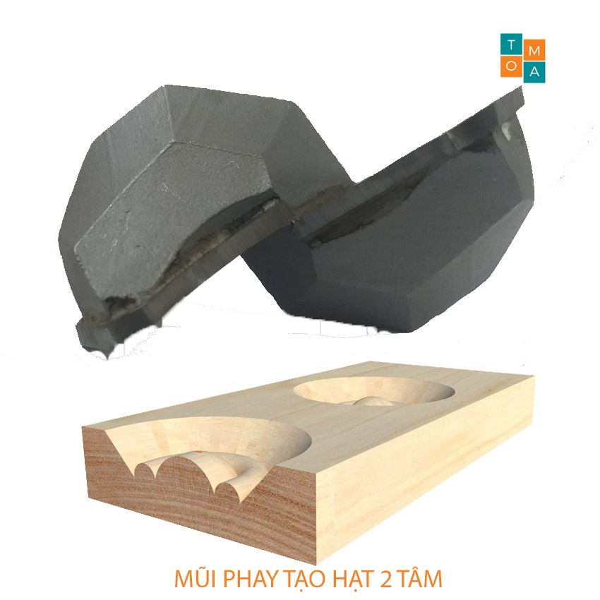 MŨI SOI GỖ - MŨI PHAY TẠO HẠT 2 TÂM