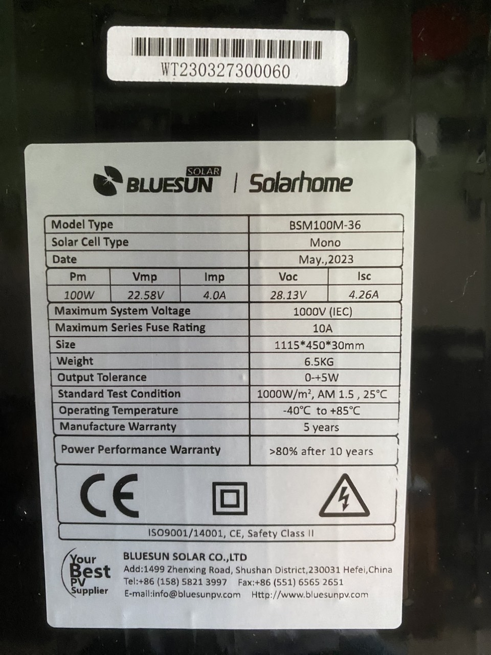 2 TẤM PIN NĂNG LƯỢNG MẶT TRỜI 100W ( 200W).