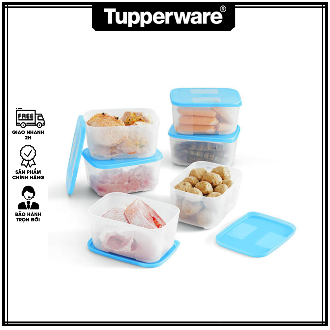 Bộ Hộp Trữ Đông Freezermate 650ml (6 Hộp) - Tupperware