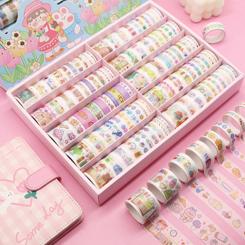 Hộp 100 cuộn băng dính washi_washi_trang_trí