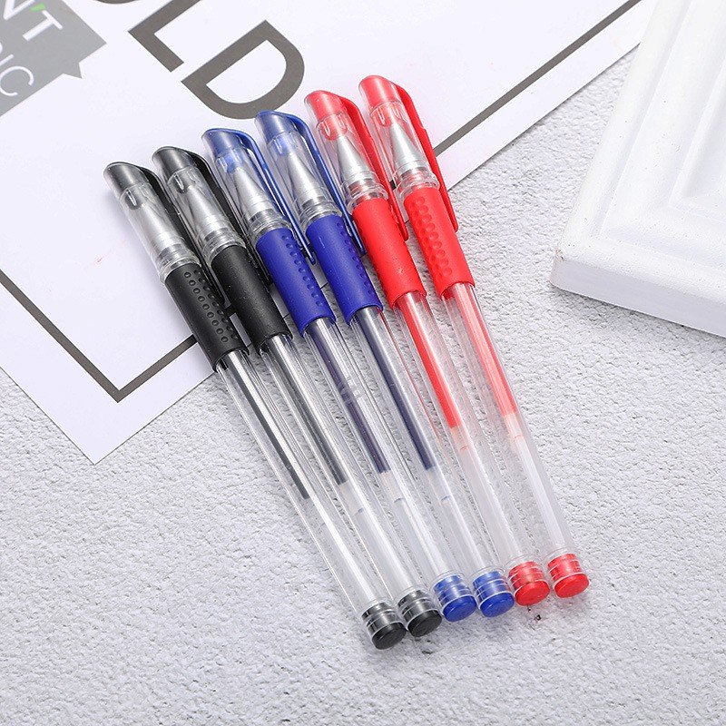Combo 5 Bút Gel Nước Mini (0.5mm) - Mực Xanh, Đỏ, Đen