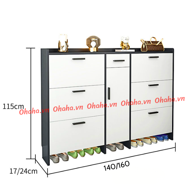 [ Freeship HCM]  [ Kèm ảnh thực tế ] Tủ giày thông minh siêu mỏng cao cấp Ohaha - TGCC023