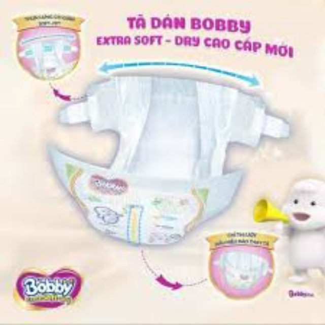 [HCM][SALE XẢ KHO]Tã Dán Cao Cấp Bobby Extra Soft Dry Cho Bé Sơ XS48(DATE Cuối 2022 đến 2023)