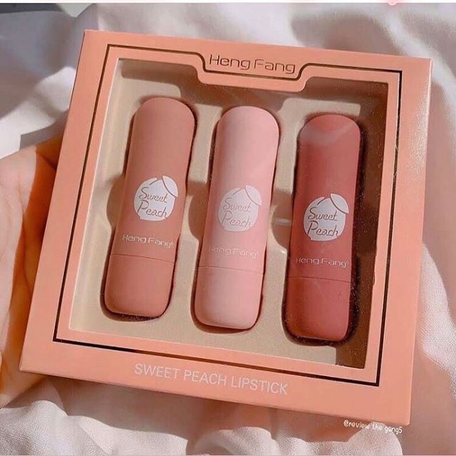 Set 3 Cây Son Sáp Hengfang Sweet Peach