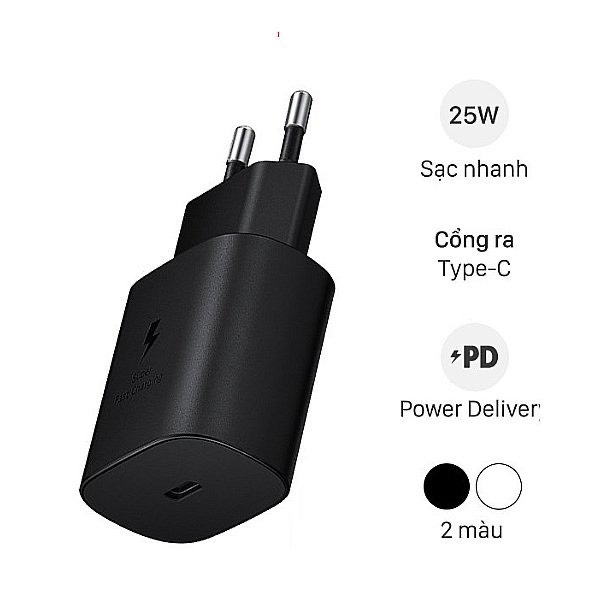 cóc sạc, củ sạc samsung 25W zin bóc máy BH 12 tháng