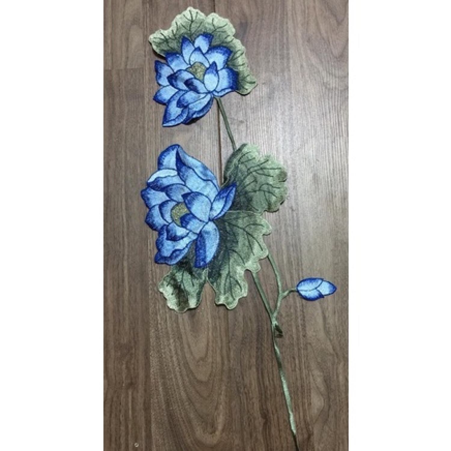 Vải Ren Thêu Hình Hoa Sen