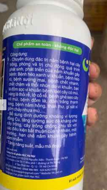 NANO ĐỒNG OXYCLORUA chai 500ml (HCL)