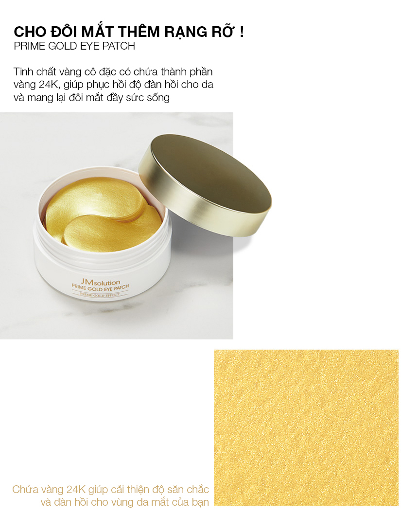 Mặt Nạ Chống Lão Hóa Mắt JMsolution Prime Gold Eye Patch 60 Miếng