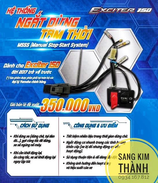 [HCM]BỘ CÔNG TẮC TẮT MÁY TẠM THỜI EXCITER 150