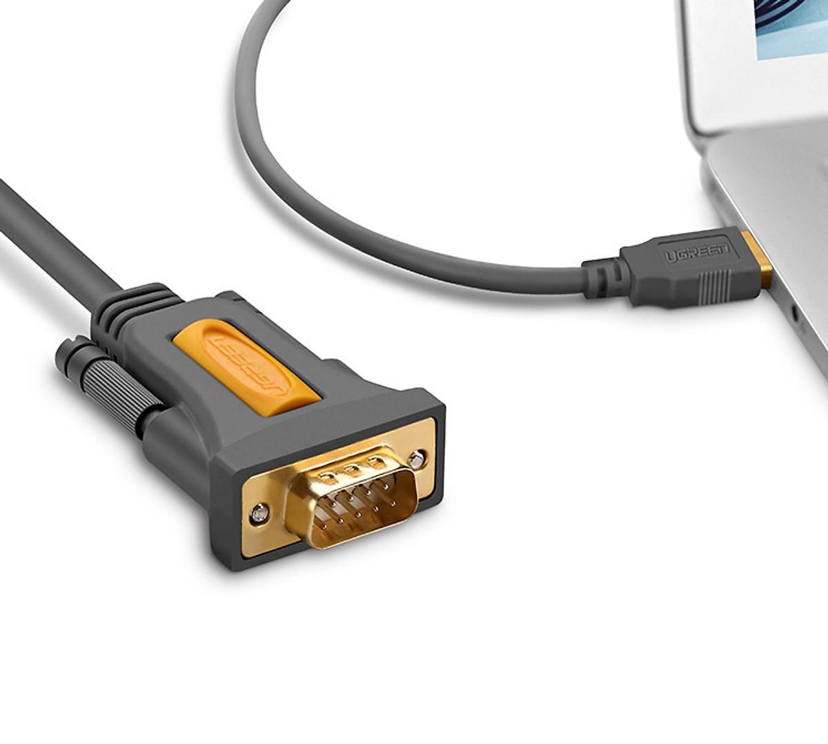 Cáp USB 2.0 to COM DB9 RS232 dài 2M Ugreen 20222