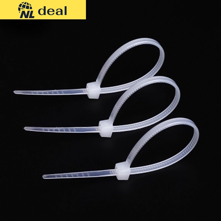 Combo 50 thread drawstring cord thít lat plastic white color length 10cm plastic material polymerized