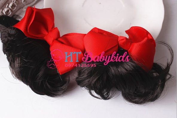 Cặp kẹp tóc cho bé tóc giả nơ siêu kute