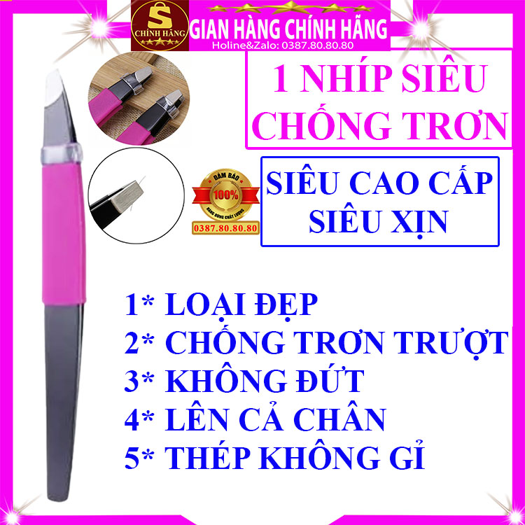 2 Cây nhíp nhổ lông nách, Nhíp nhổ râu cao cấp siêu bám, nhổ hết chân cả những cây mới ra/ Nhíp nhổ lông mày, Nhíp nhổ tóc sâu, Nhíp nhổ tóc bạc cao cấp không trơn tuột, không bị đứt - Store Pro