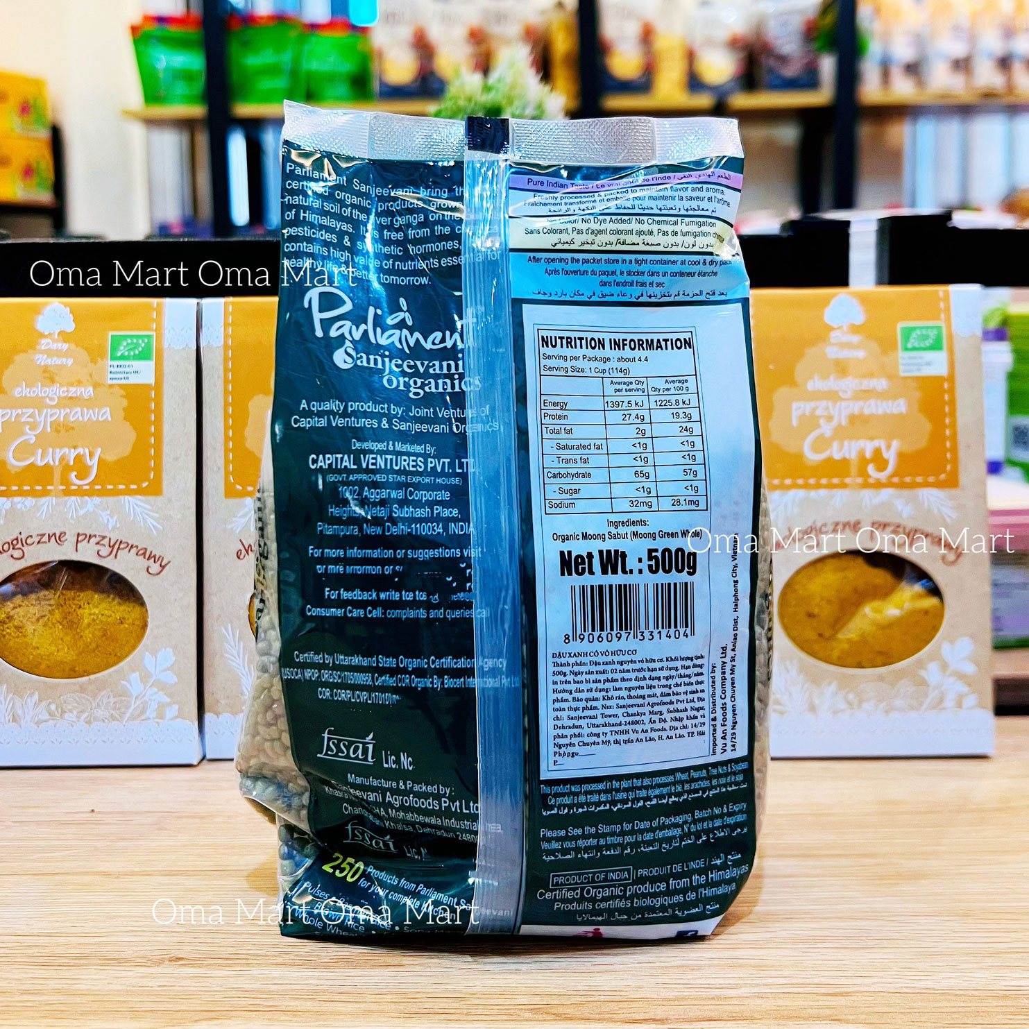 Đậu xanh nguyên hạt hữu cơ Parliament 500g