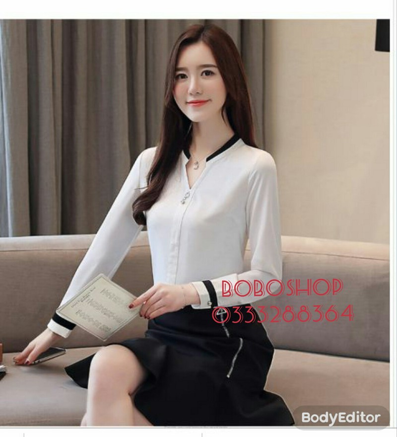 [HCM]ÁO CO TRỤ PHỐI VIỀN
