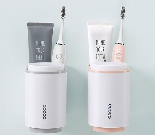 Giá đựng cốc, bàn chải, kem đánh răng Ecoco 2 cốc