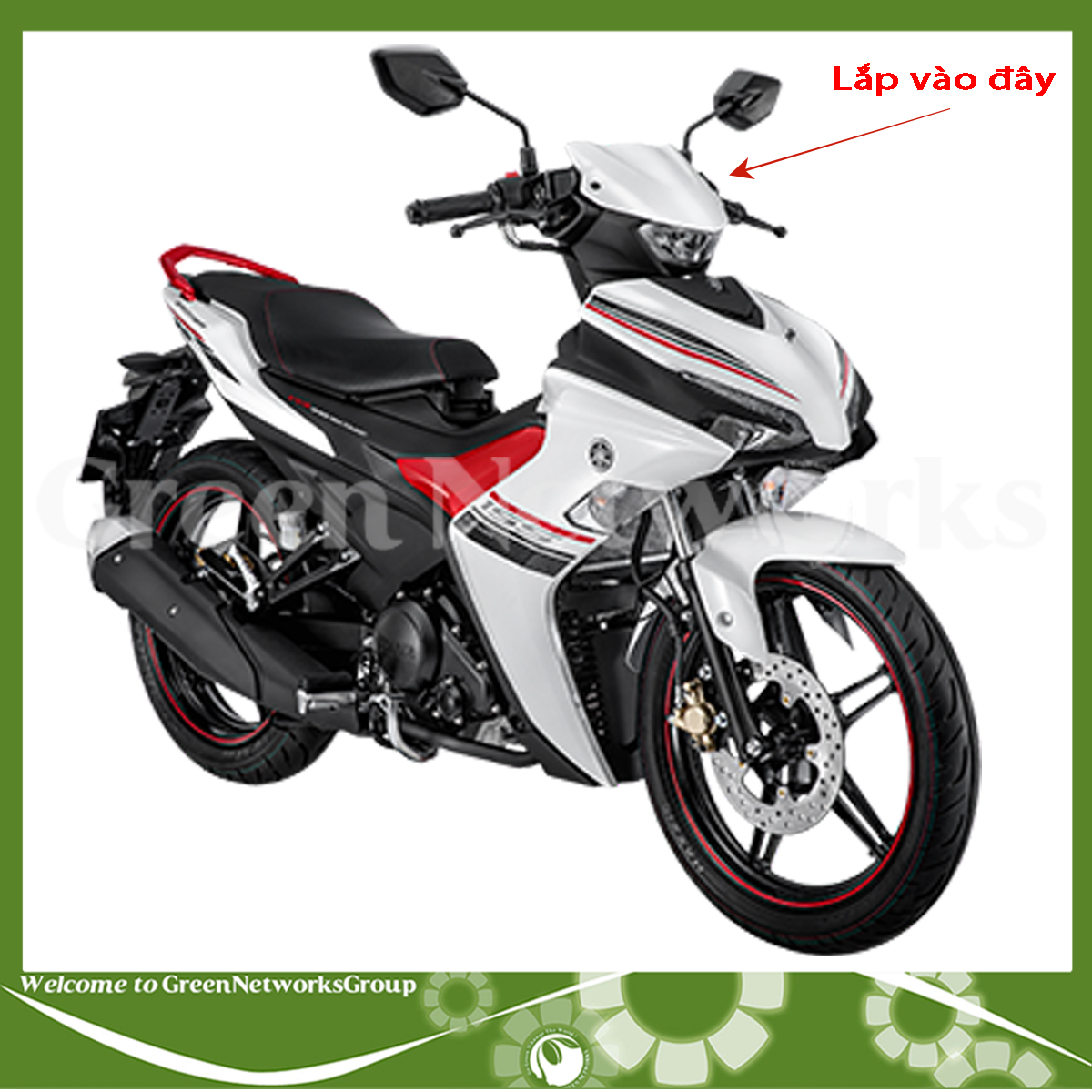 Ốp mão chắn gió xe Exciter 155 Greennetworks