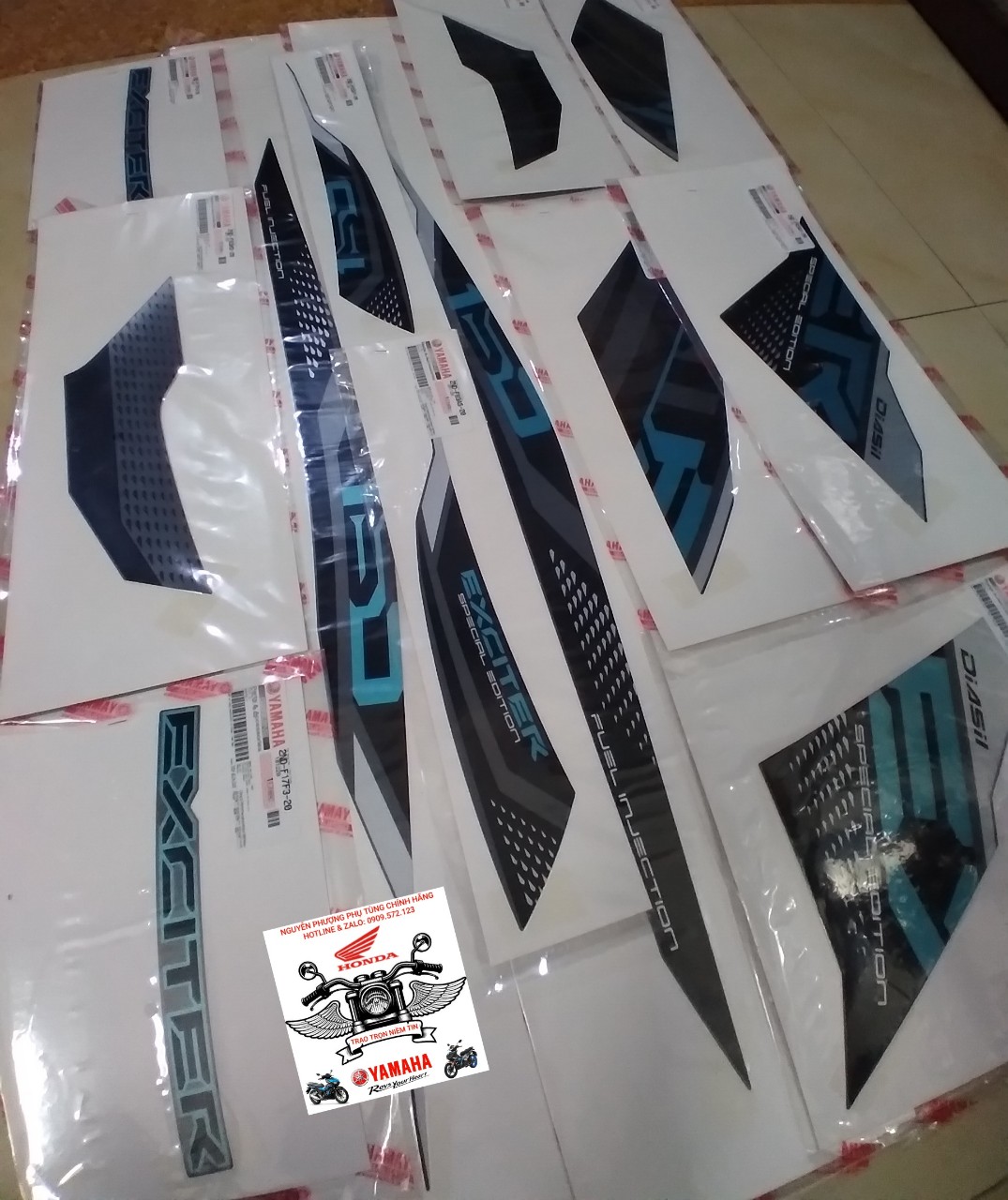 [HCM]TRỌN BỘ TEM PHIÊN BẢN GIỚI HẠN 2021 CHO XE EXCITER 150 MÀU XÁM XANH ZIN CHÍNH HÃNG...