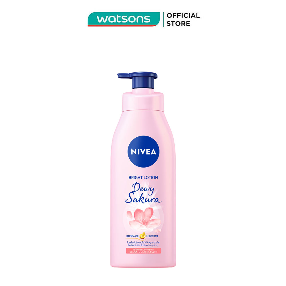 Sữa dưỡng thể nivea lotion dewy sakura & oil dưỡng trắng từ dầu jojoba 350ml