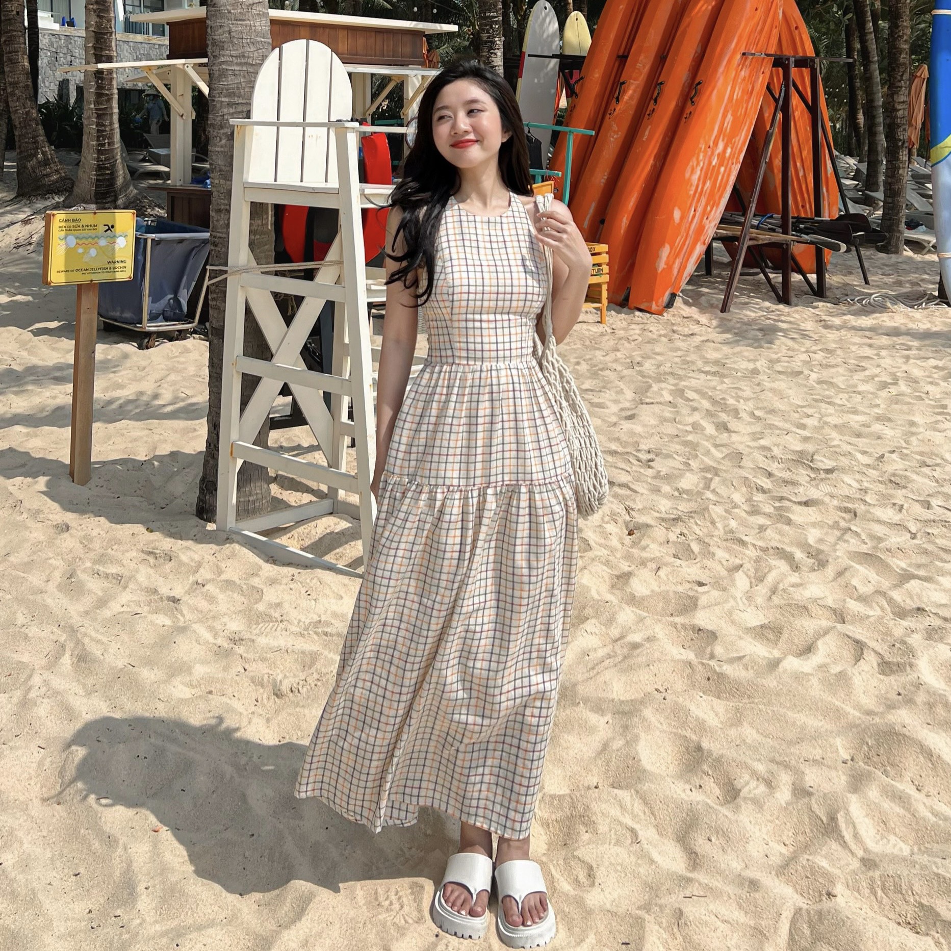 GOLA  - Đầm KATHRYN - Đầm dáng dài dây đan chéo sau lưng