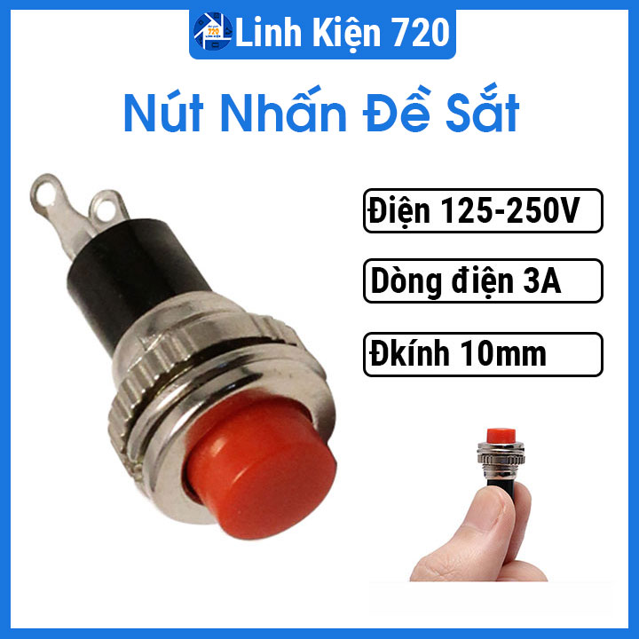 Nút nhấn đề sắt cỡ vừa 10mm