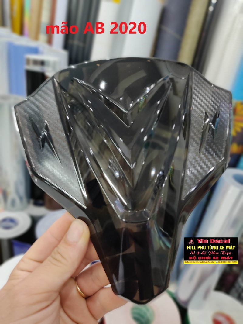 Ốp Đầu AB 2020 AirBlade 2020 màu khói chê cho nhiều loại xe - Vindecal BD
