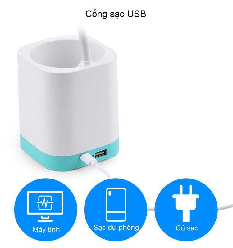 Đèn Led Bể Bàn Cắm USB WS-8002 ( ĐÈN BÀN HỌC, ĐỌC SÁCH, DÙNG MÁY TÍNH ĐÊM )
