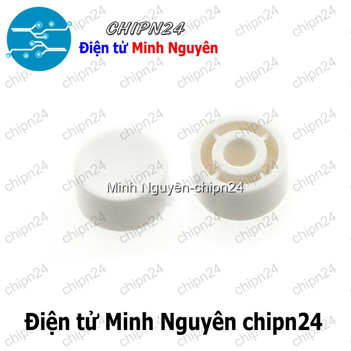 [10 cái] Nắp chụp nút nhấn vuông 6x6 trắng A17 - HH003324