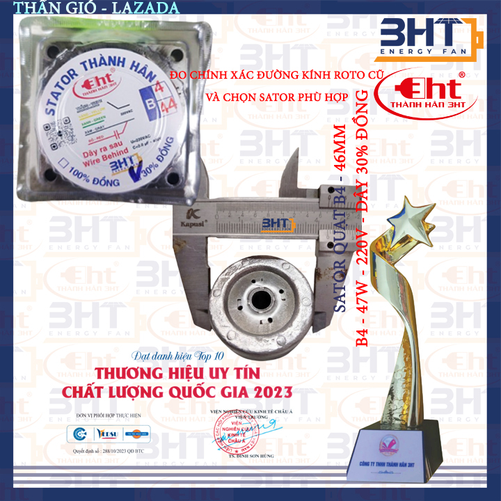 Stator quạt B4 - 47W - 220V dây đồng 30% & 100%