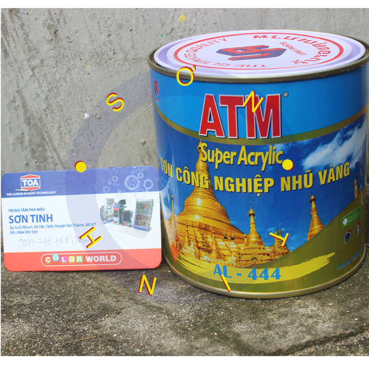 Sơn công nghiệp nhũ vàng ATM 444 cho gỗ, xi măng, kim loại