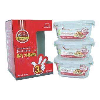 Bộ hộp bảo quản thực phẩm L&L LLG214S3 (Thủy tinh)