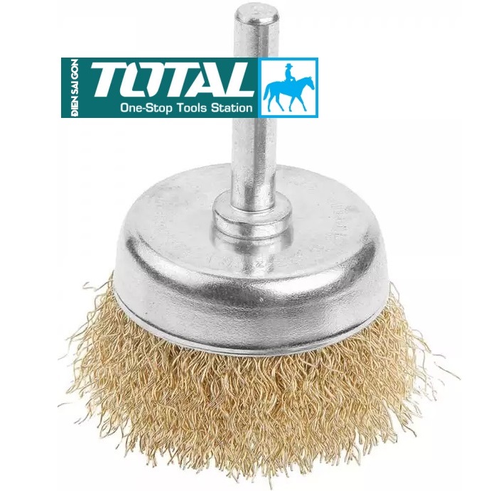 Chén cước chổi cước có cán 75mm Wire Cup Brush Total TAC33031
