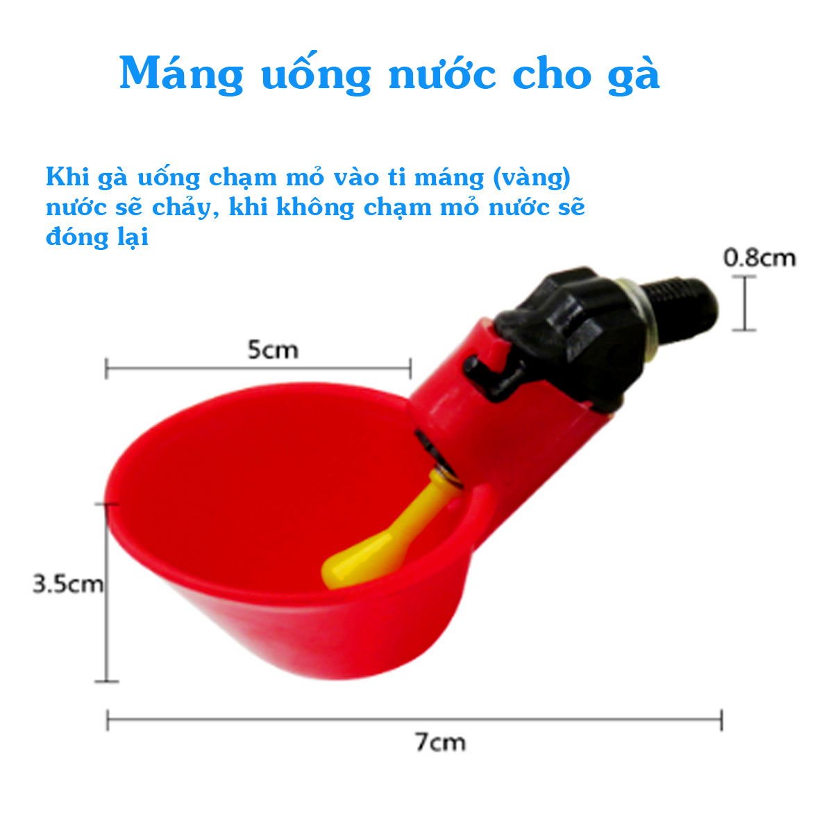 Máng uống tự động cho gà vịt dễ lắp đặt