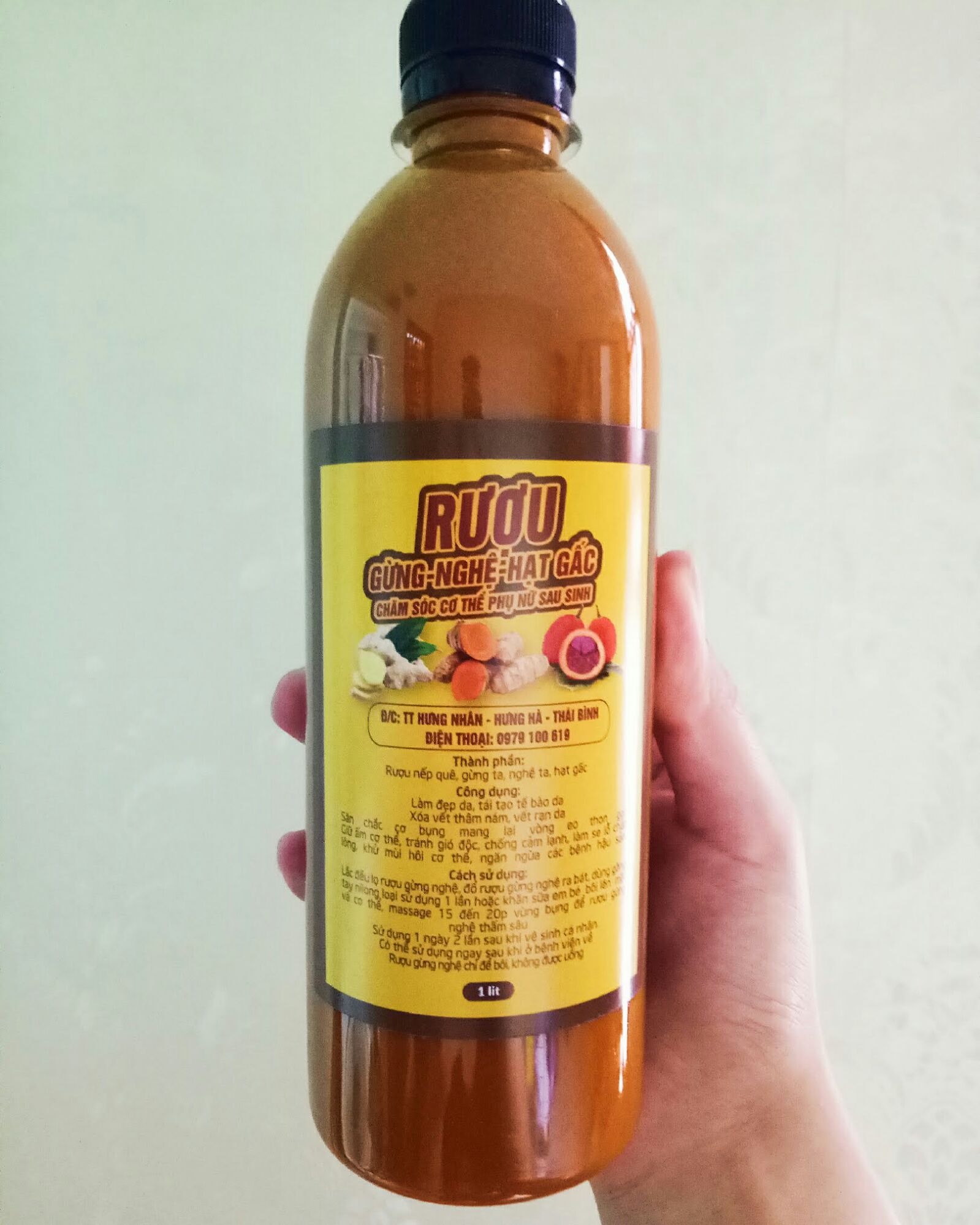 Cốt gừng nghệ hạt gấc chai 500ml