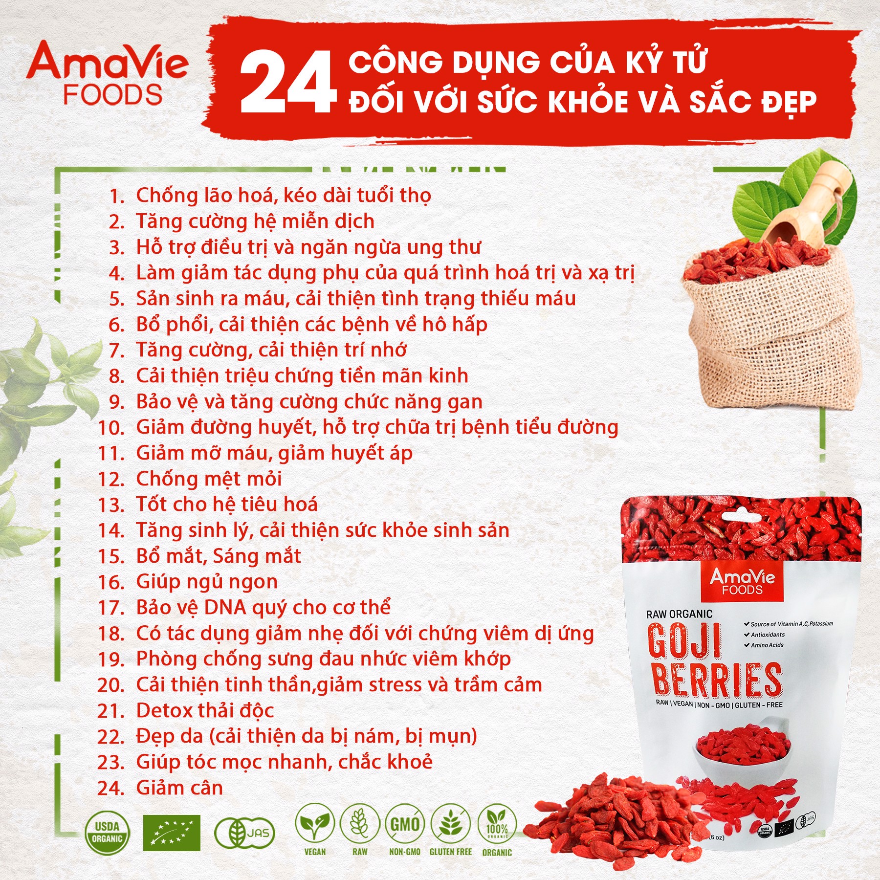Organic Goji Berries 170Gr - C'Lavie