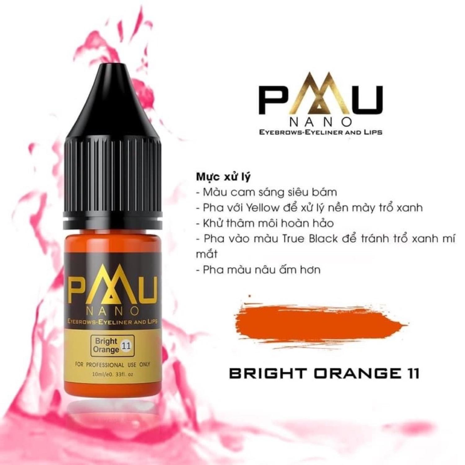 [CHÍNH HÃNG] Mực Nano PMU Cao Cấp Phun Xăm Mày Môi Mí-10ml