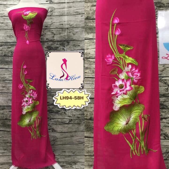 Vải áo dài thêu LH94 to