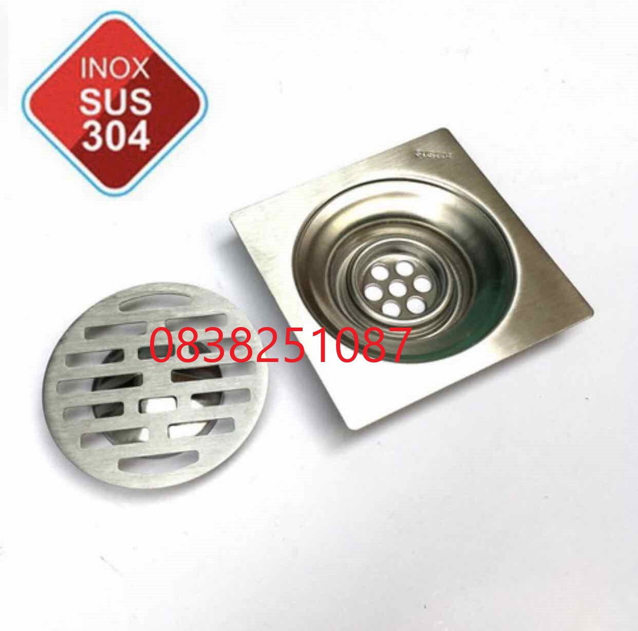 Lọc rác chống hôi inox 304 15x15 cao cấp