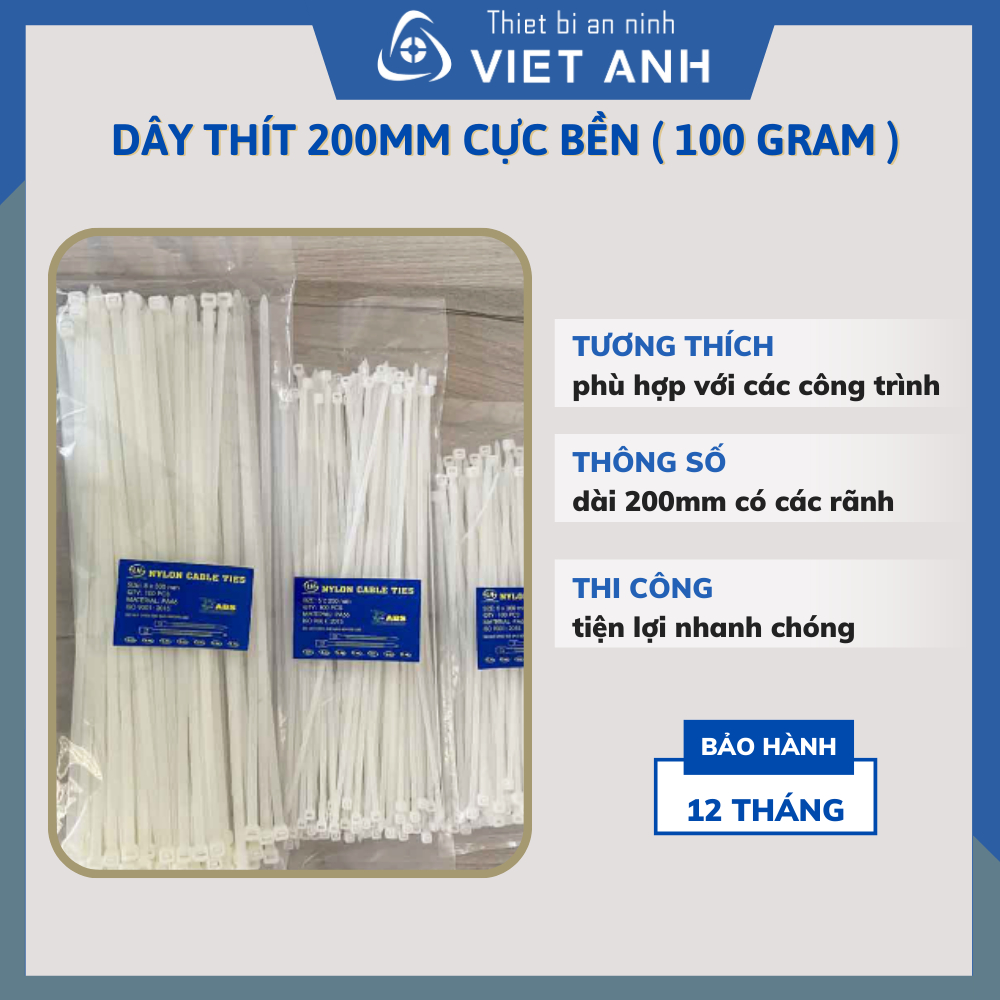 Dây thít 200mm cực bền ( 100 Gram )