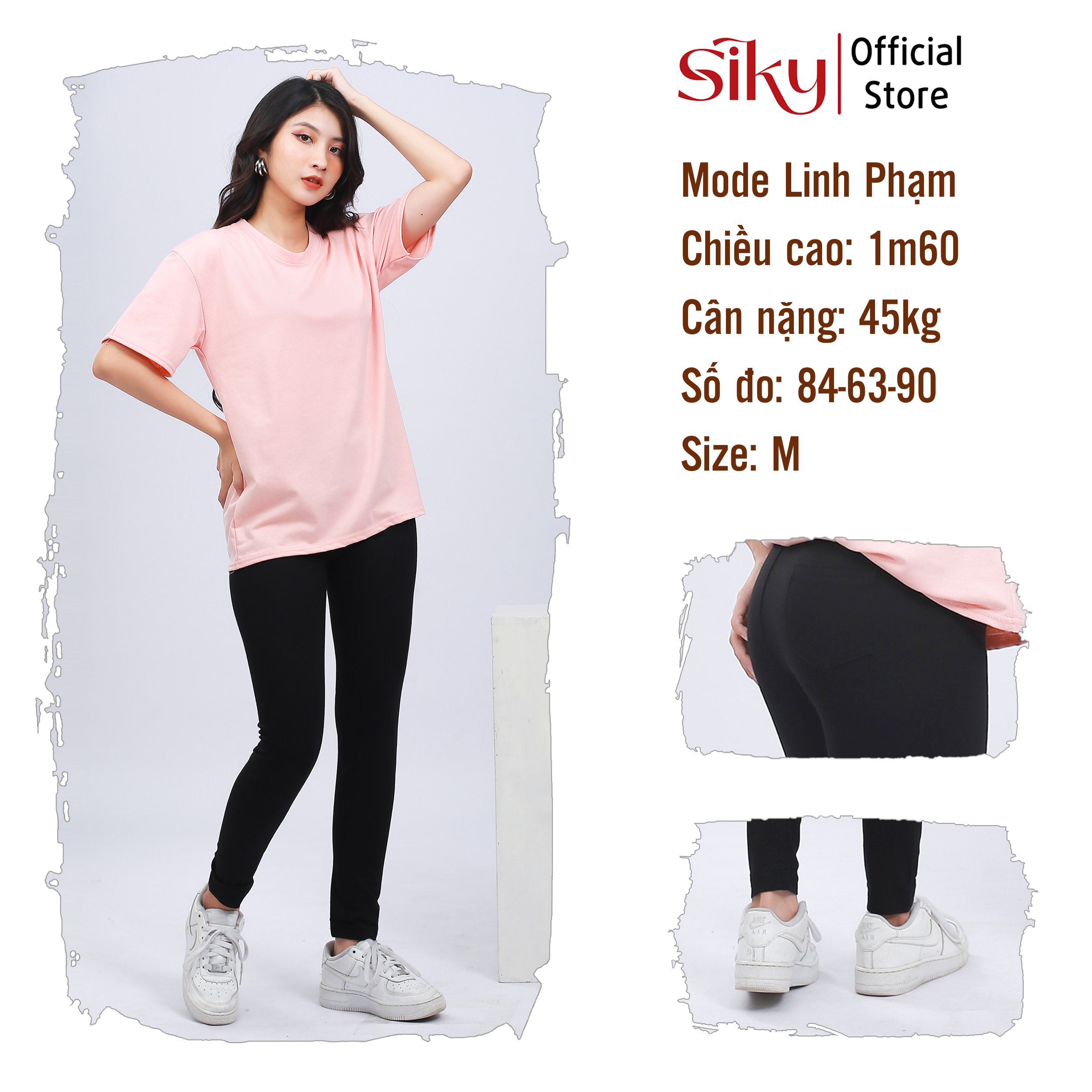 Quần legging lưng cao, nâng mông, co giãn 4 chiều - SIKY - QLG01